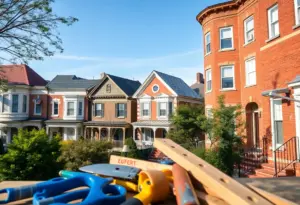 A variety of residential homes highlighting Baltimore's architecture