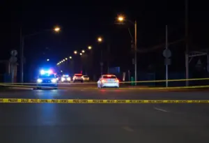 Crime scene investigation in Baltimore following a robbery