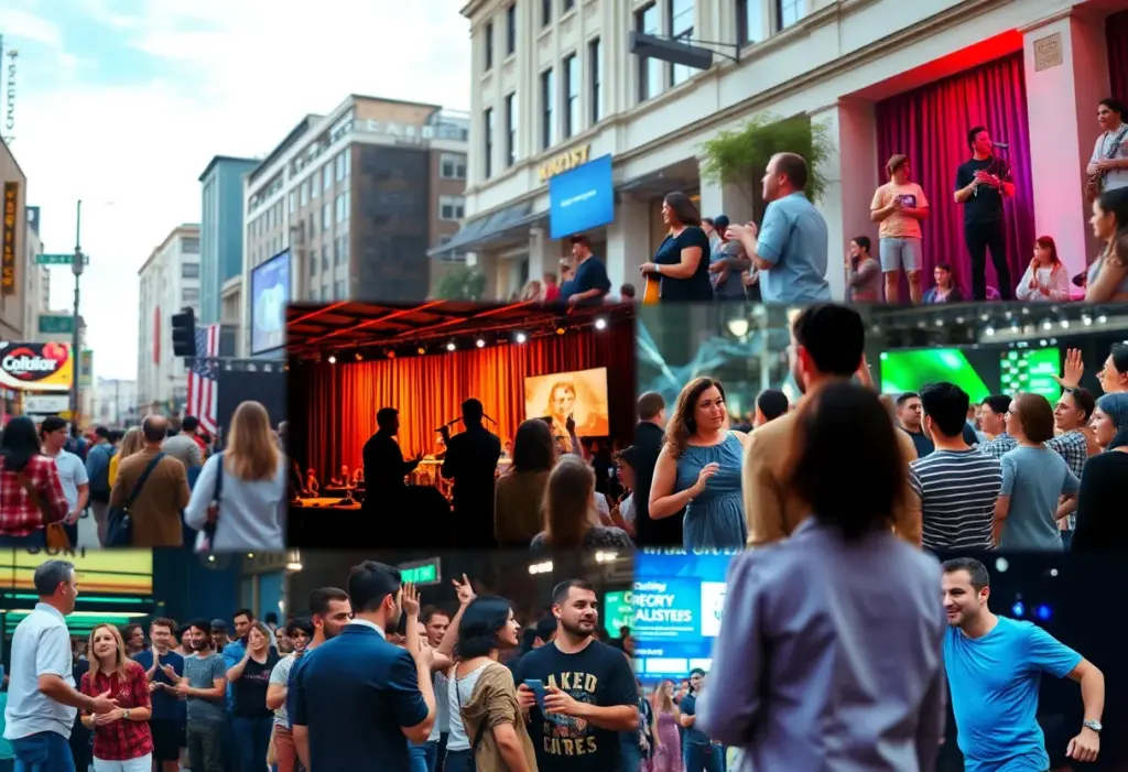 Community gathering featuring various local events in Baltimore