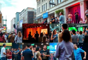 Community gathering featuring various local events in Baltimore