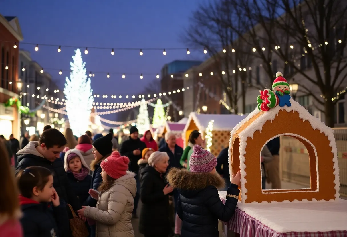 Families enjoying activities at the Baltimore Winter Wonderland Festival