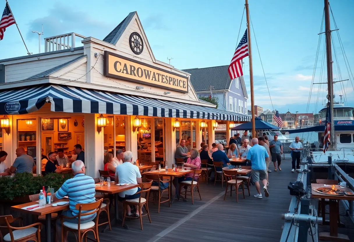 Exterior view of Boatyard Bar & Grill in Annapolis