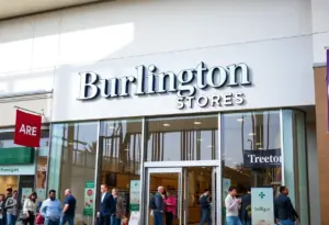 Exterior view of new Burlington Store at German Hill Center