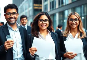 A bustling business community showcasing innovation and entrepreneurship.