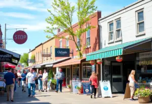 Residents shopping at local businesses in Catonsville