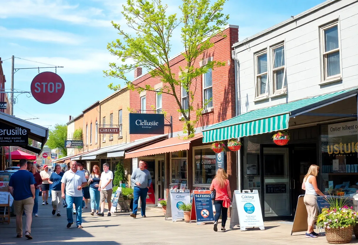 Residents shopping at local businesses in Catonsville