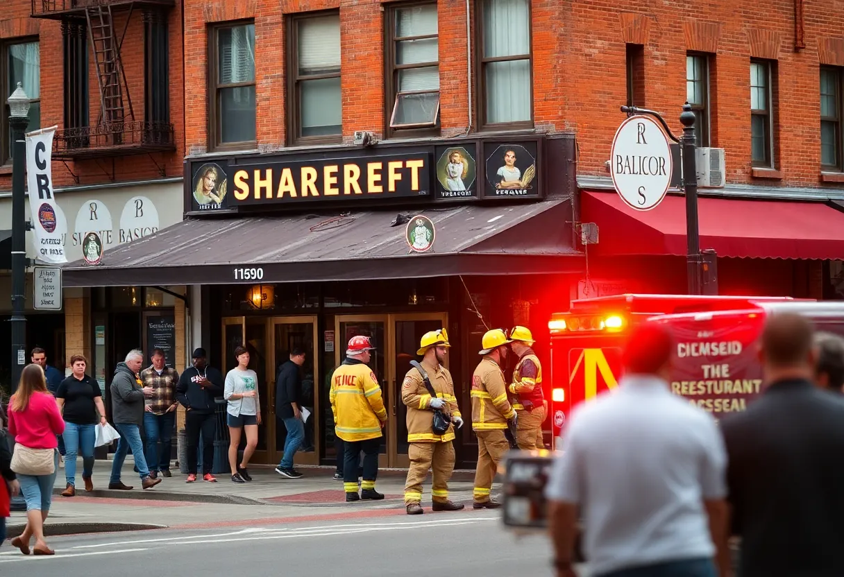 Fire damage at Chaps Pit Beef restaurant in Baltimore
