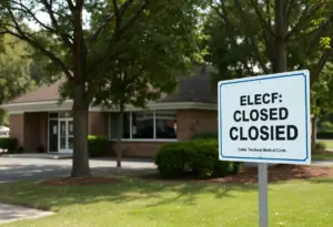 Exterior of the Chesapeake Center clinic closed for operations