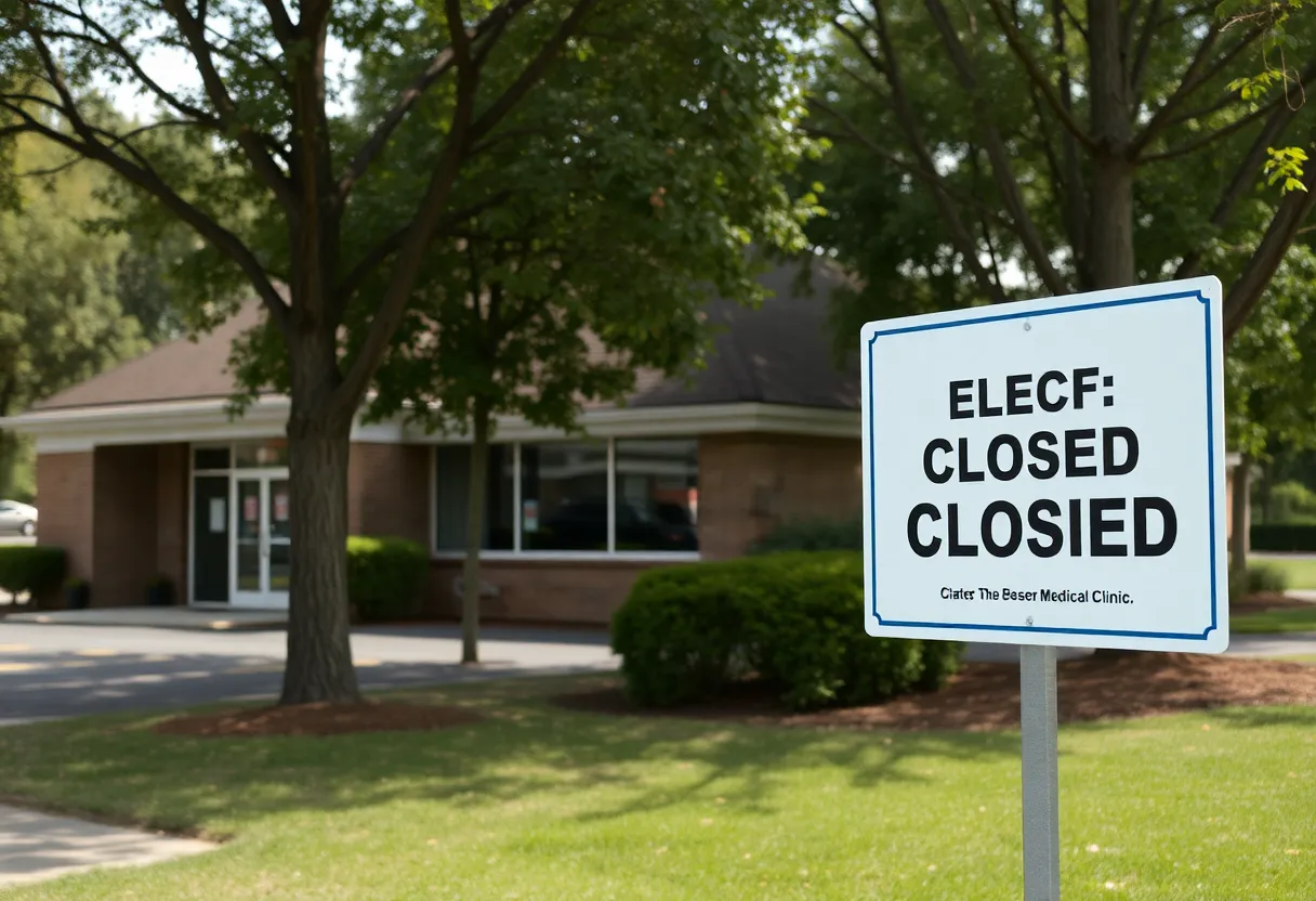 Exterior of the Chesapeake Center clinic closed for operations