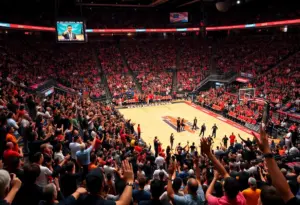 Fans enjoying the CIAA basketball tournament at CFG Bank Arena