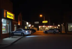 Scene of burglarized businesses on Frederick Road in Catonsville
