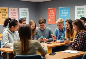 Students participating in the Digital Detox class at Loyola University Maryland