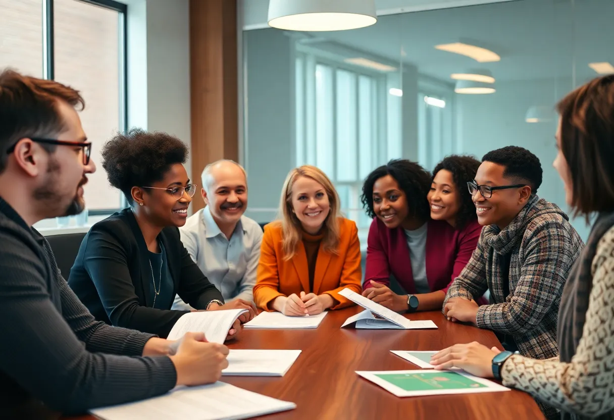 Participants in a leadership workshop at Towson University