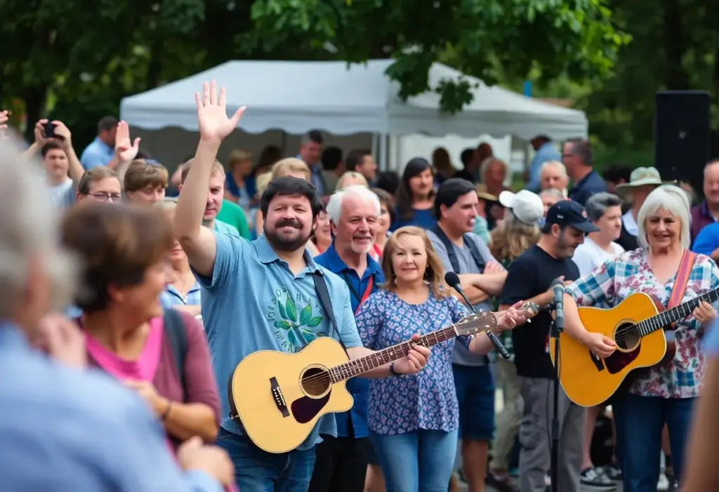 Gathering of people at a community event in Dundalk