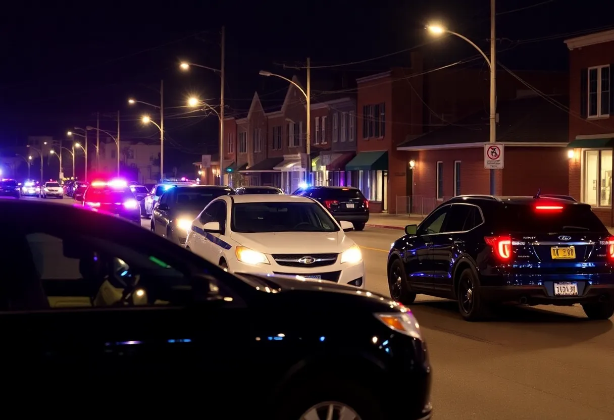 Police at the scene of vehicle break-ins in Ellicott City