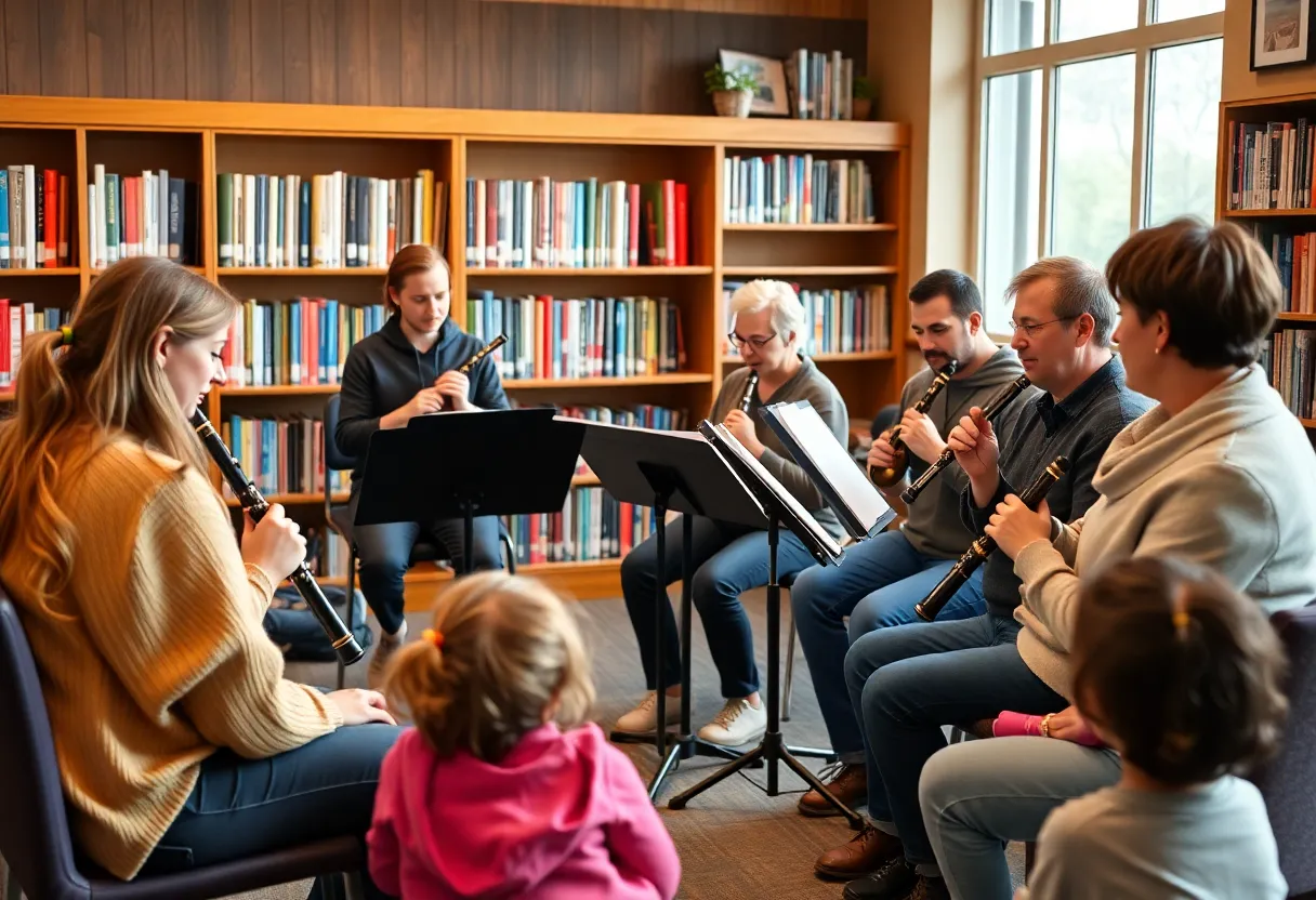 Children and families enjoying a music performance by BSO and WYPR