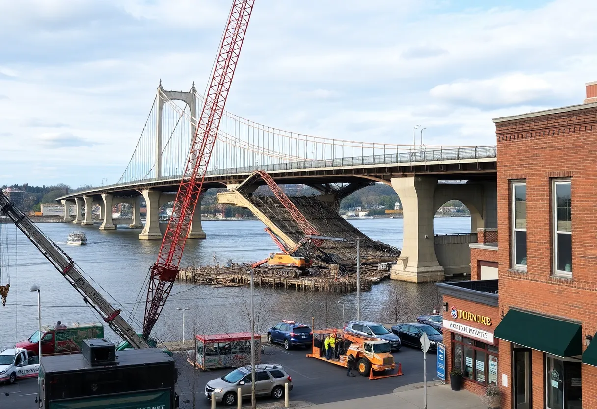 Image of the Francis Scott Key Bridge after its collapse.