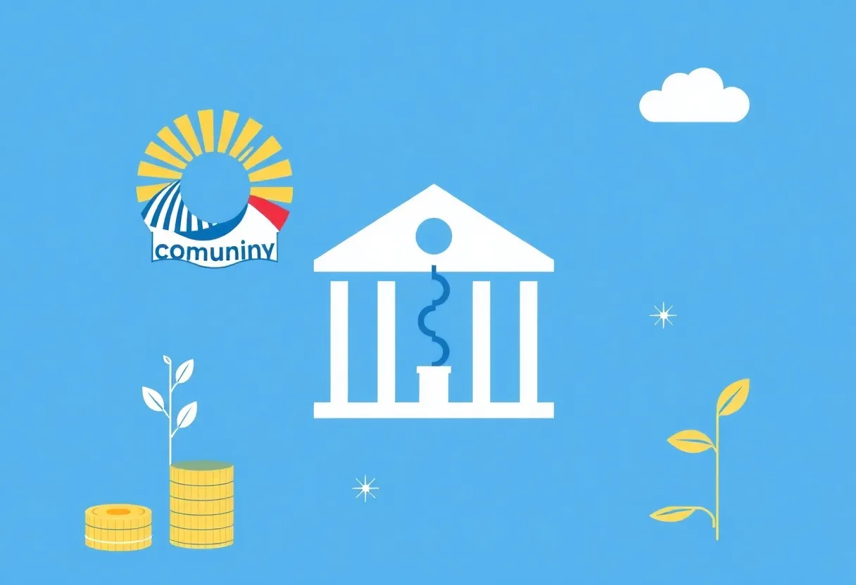 Illustration of Hanscom Federal Credit Union expanding into Maryland.