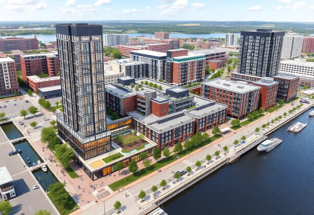 Conceptual image of the Harborplace redevelopment project in Baltimore