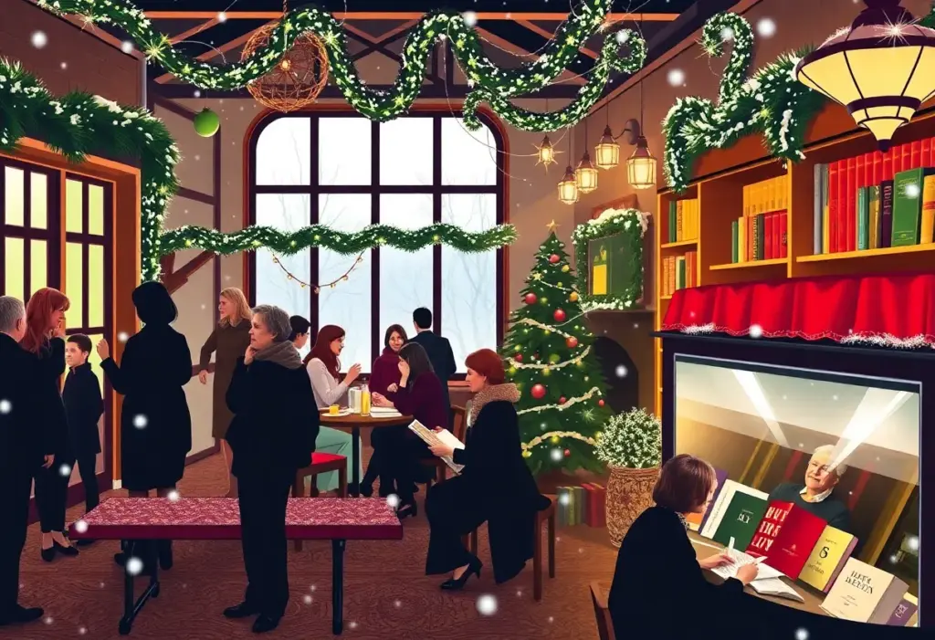 People enjoying indoor activities in Baltimore County during winter