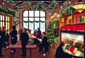 People enjoying indoor activities in Baltimore County during winter