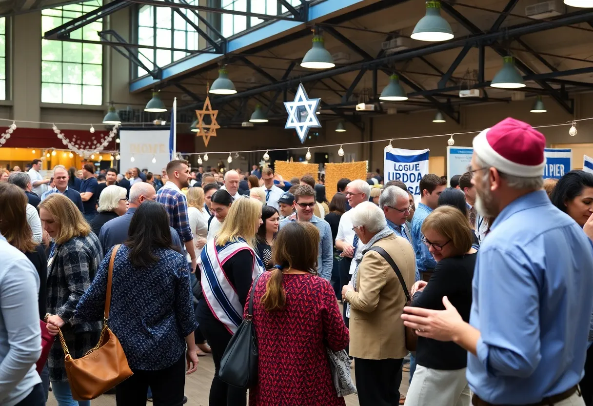 Community members engaging in Jewish cultural events in Baltimore.