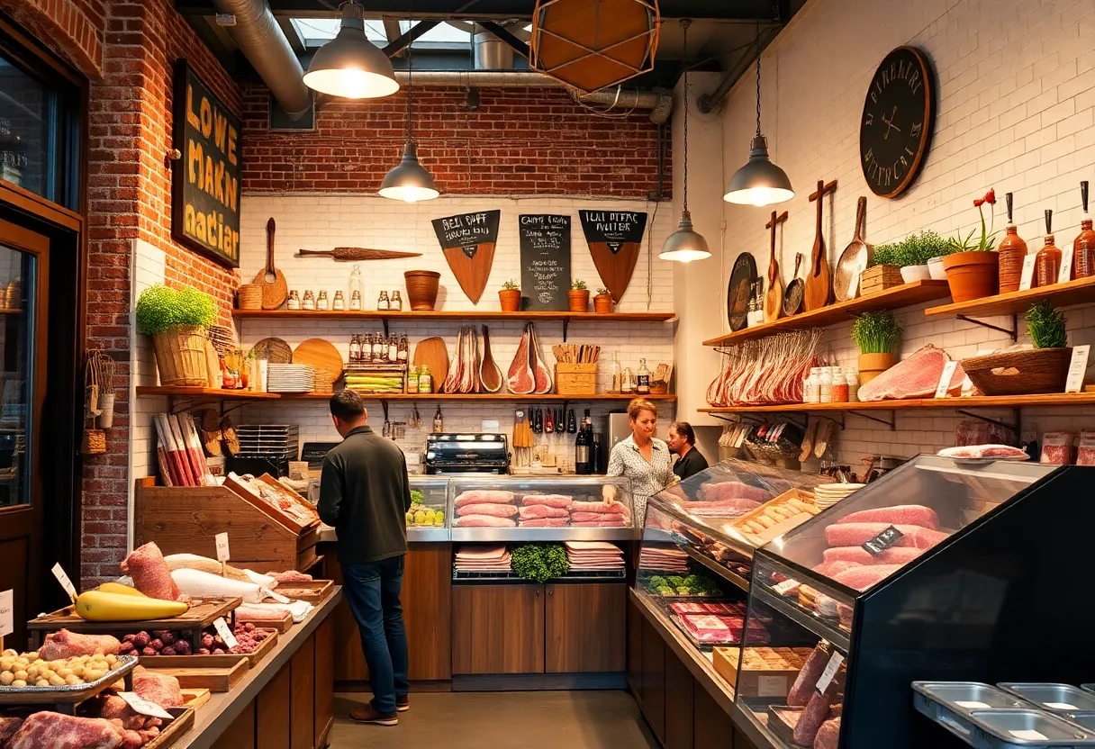 Exterior of John Brown General & Butchery in Bel Air, showcasing the historic architecture