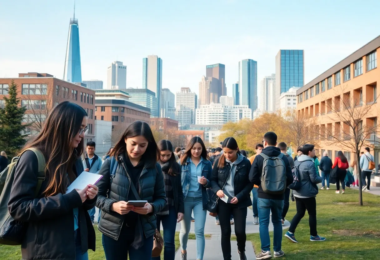 Students at Johns Hopkins University contributing to the local economy.