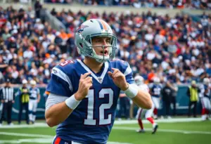 Quarterback in action during an NFL game