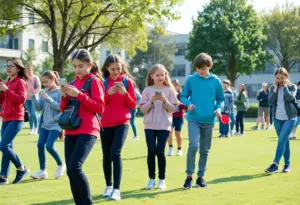 Students enjoying outdoor activities during the digital detox course at Loyola University Maryland