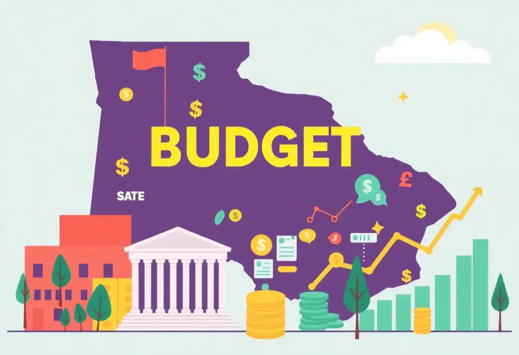 Illustration representing Maryland's budget proposal and financial planning.