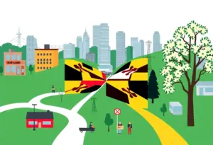 An illustration of Maryland’s business environment illustrating challenges for startups.