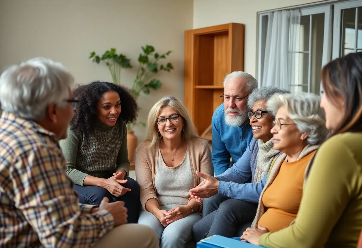 Community members discussing new housing laws in Maryland