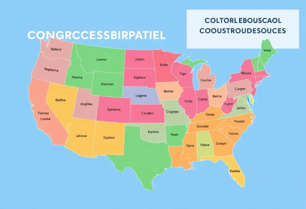 A conceptual map illustrating Maryland's congressional districts and proposed boundaries