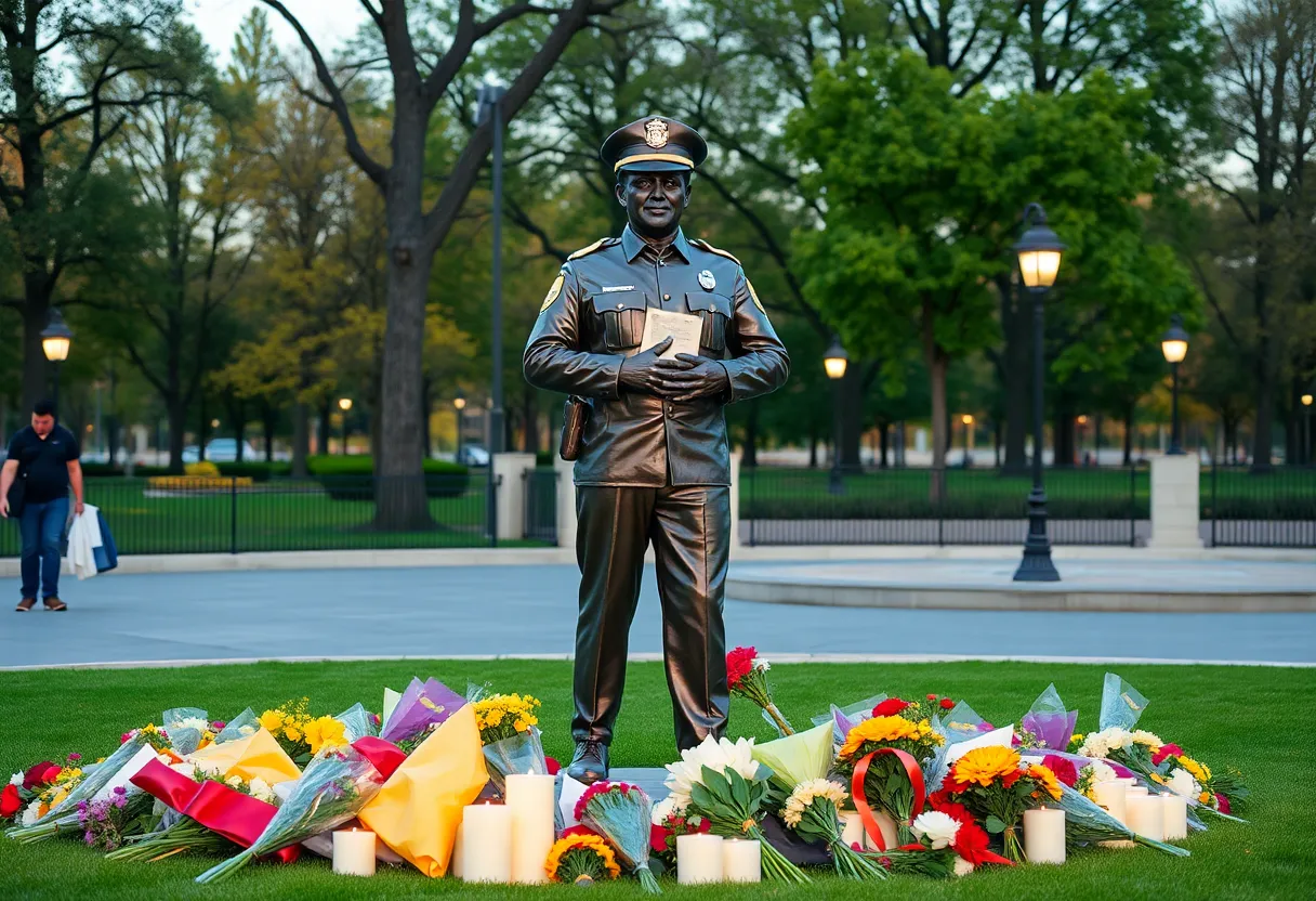 Community memorial honoring Officer Terry Bennett