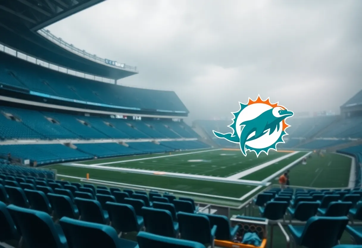 Miami Dolphins stadium during a coaching transition