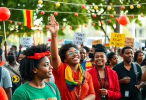 Community members celebrating at the MLK Weekend Awards Banquet in Annapolis
