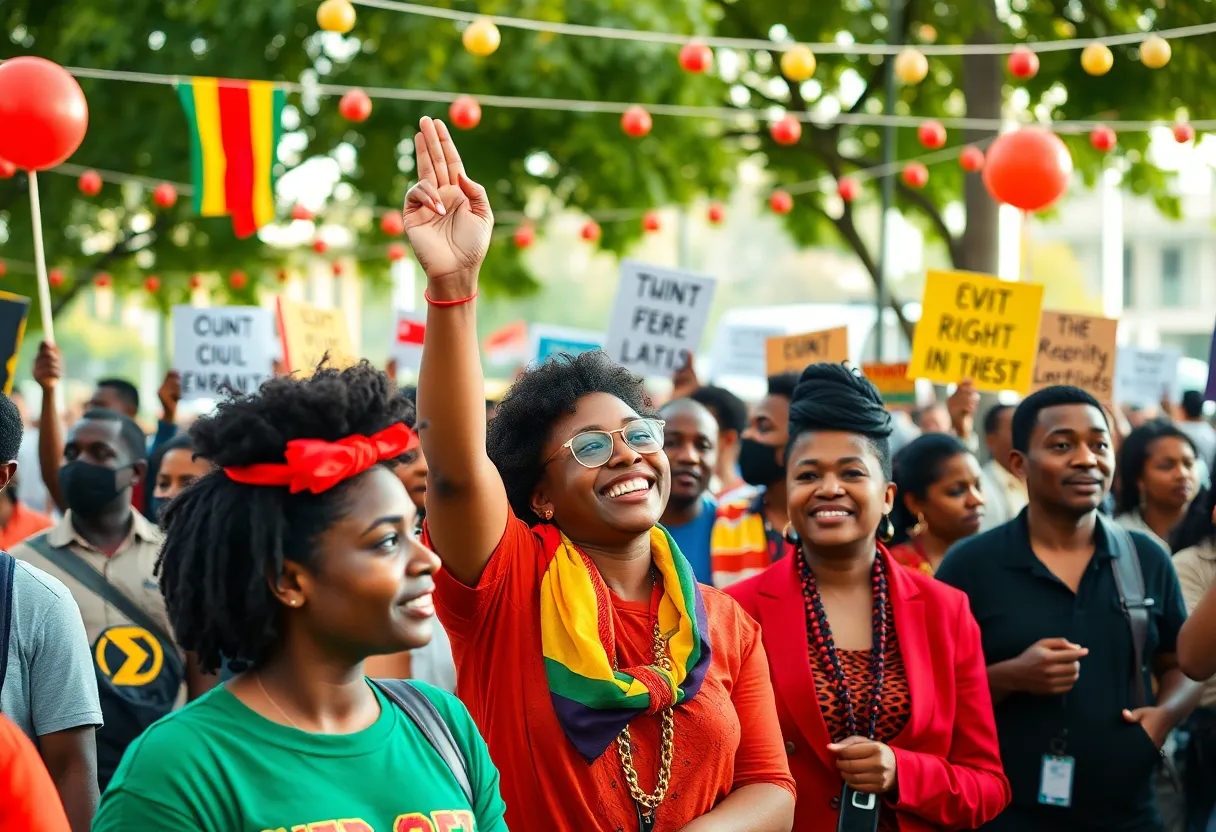 Community members celebrating at the MLK Weekend Awards Banquet in Annapolis