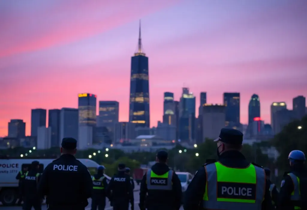 City image representing National Guard withdrawal and public safety