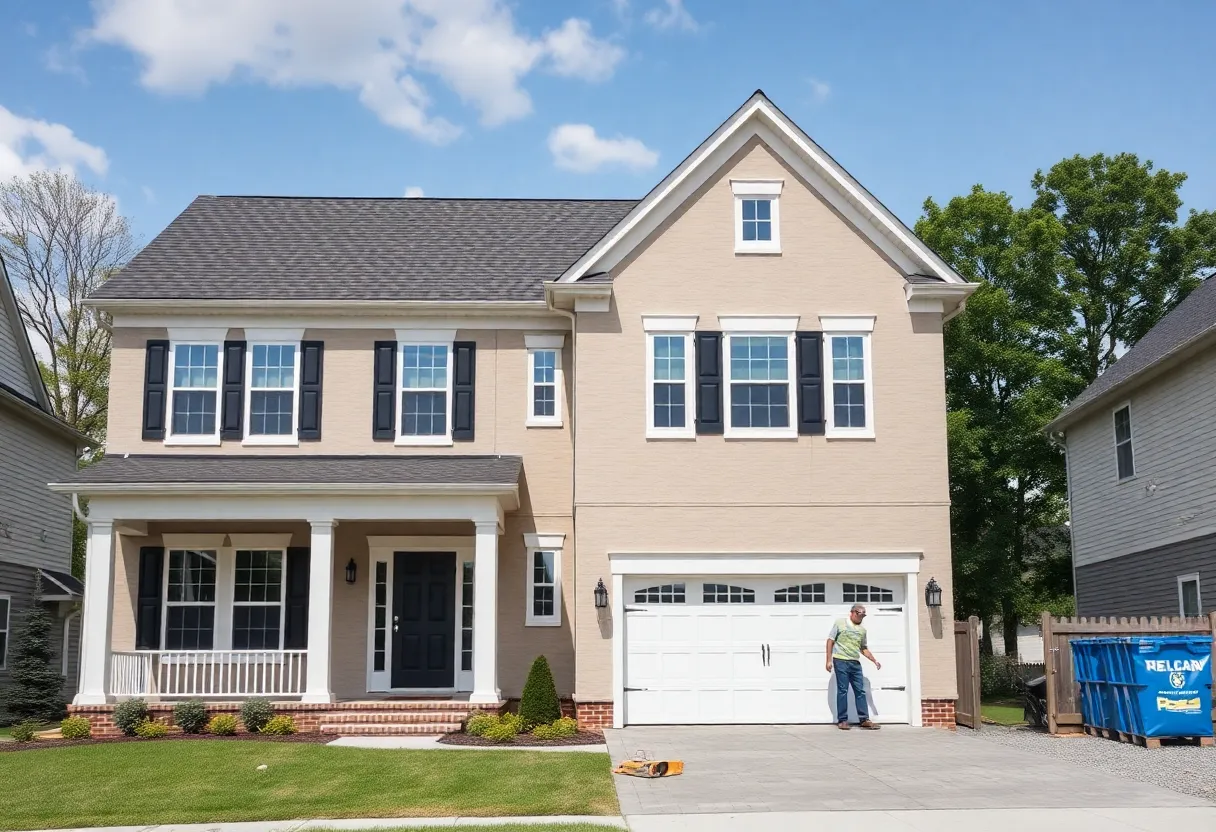 A newly built home in Baltimore illustrating modern design and construction techniques.