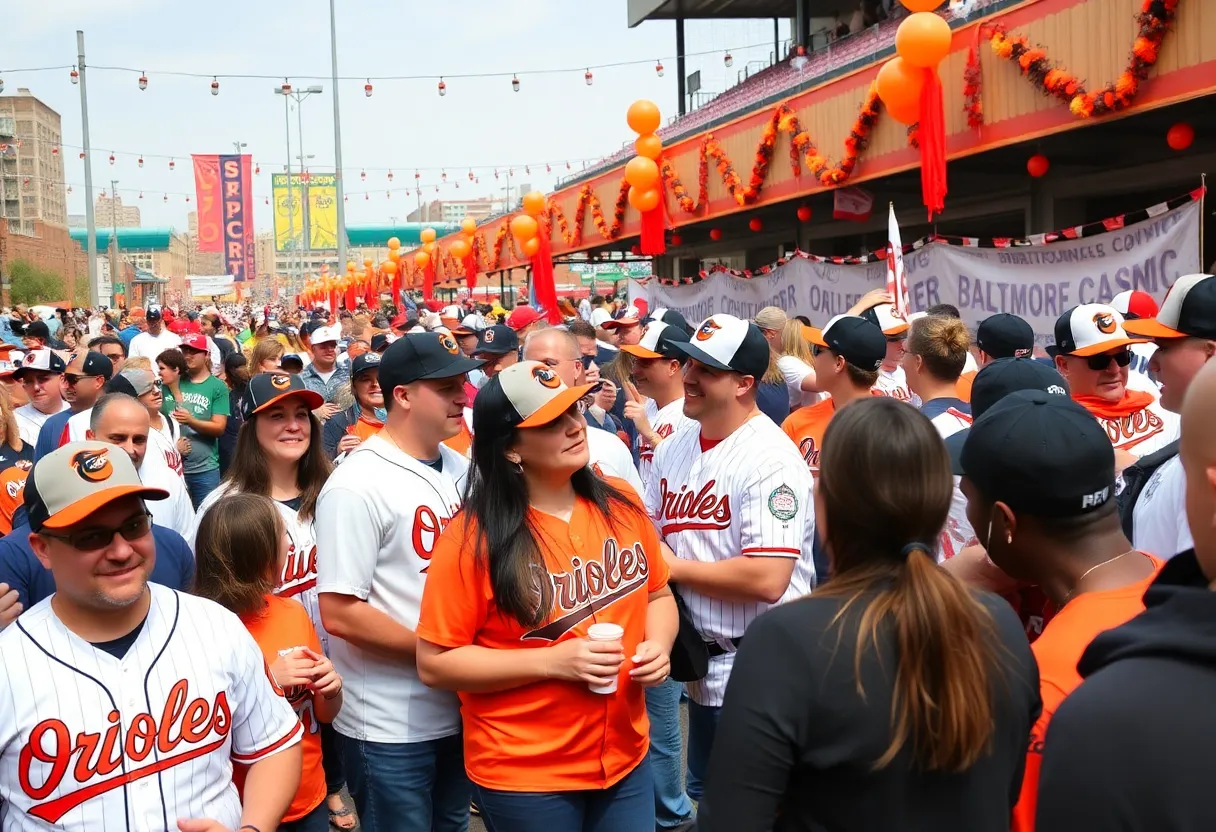 Fans engaging at the Orioles Birdland Caravan event
