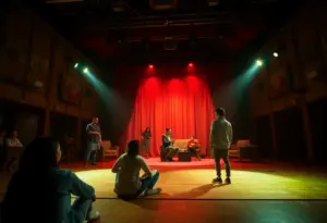 Scene from Other Desert Cities play at the Colonial Players theater