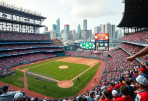 Crowd enjoying a Philadelphia Phillies game at Citizens Bank Park