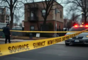 Police tape surrounding a building in Baltimore where a body was discovered.