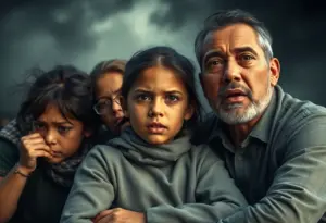 A family showing resilience during a crisis