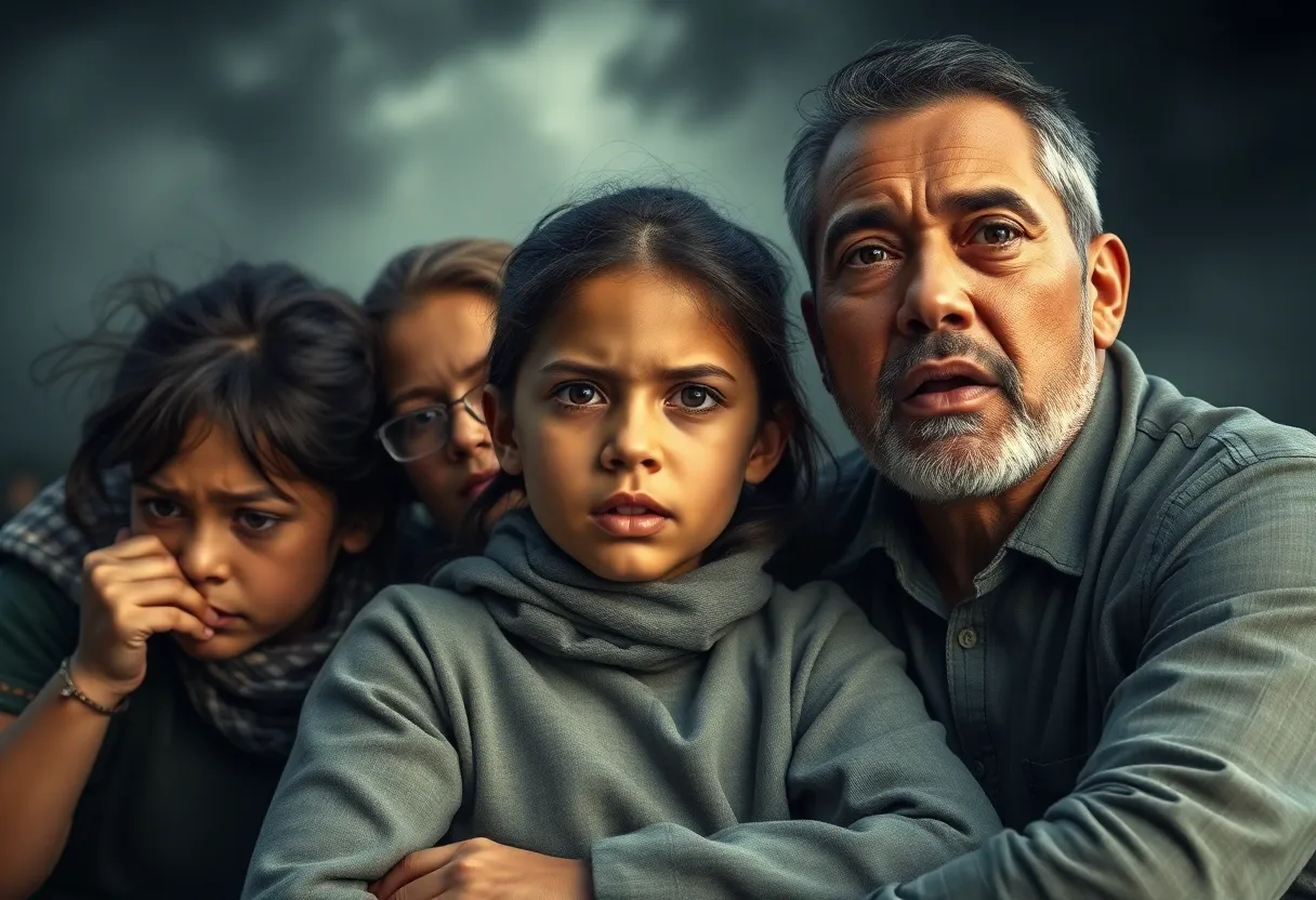 A family showing resilience during a crisis