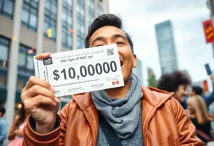 Suitland man celebrating his $100,000 lottery win