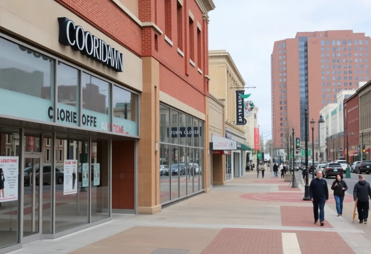 Towson Town Center with multiple closed retail stores.