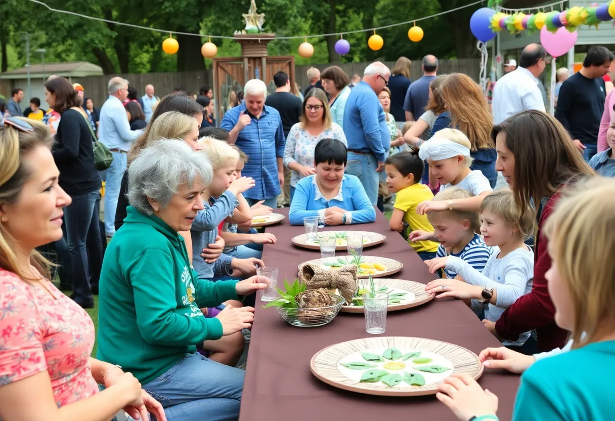 Community gathering celebrating Tu B’Shvat in Baltimore.