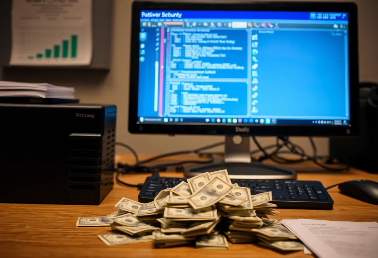 Visual representation of unused software and wasted money in Baltimore County